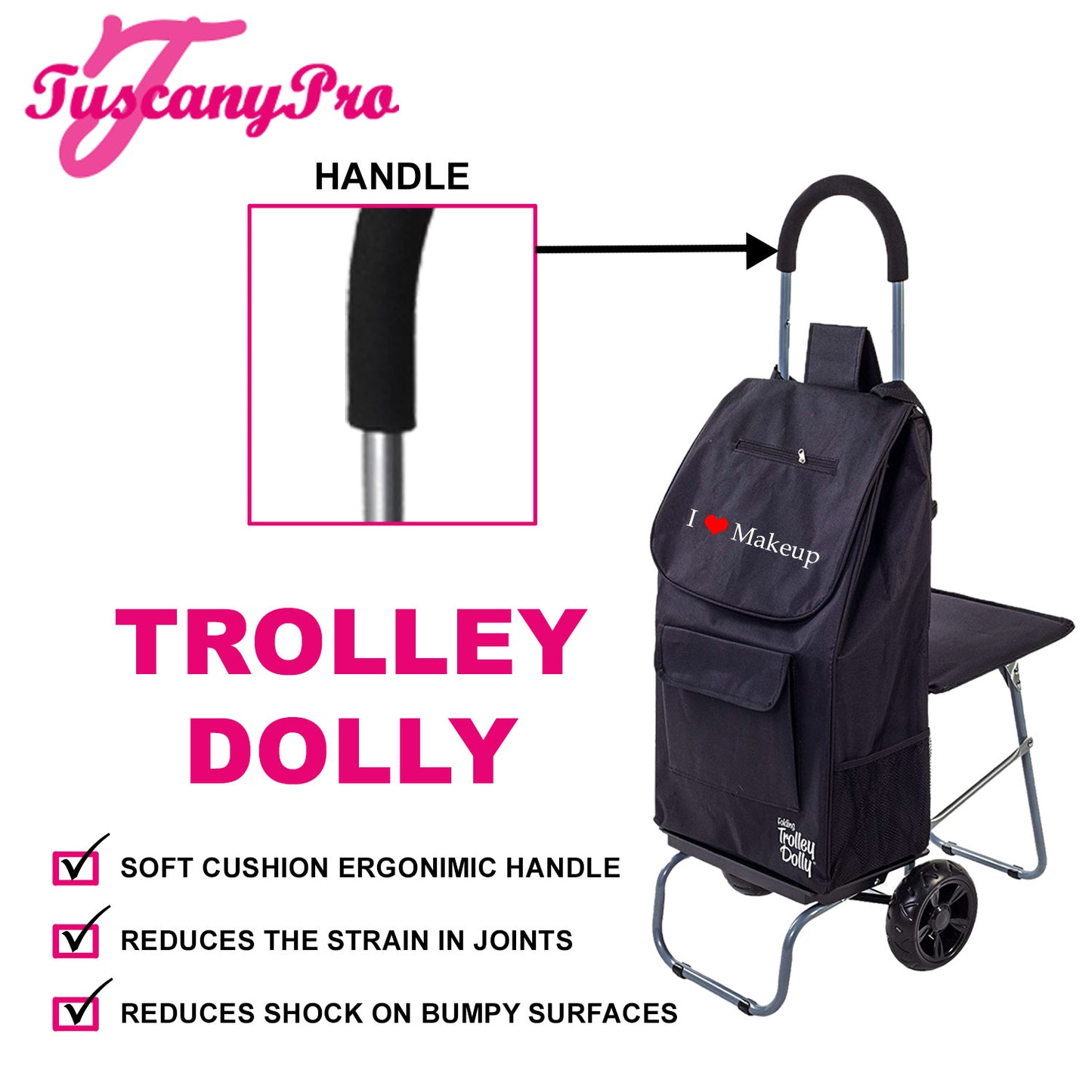 Trolley Cart with Folding Chair