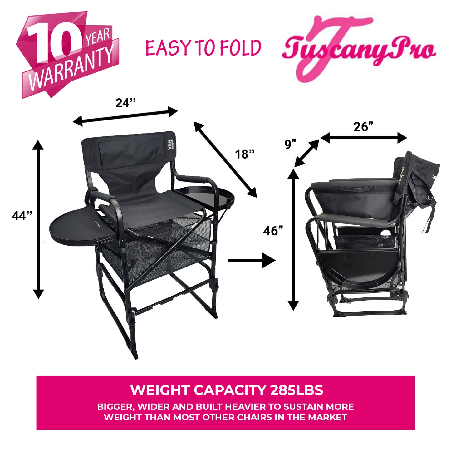 Adjustable Height Chair - Makeup & Hairstylist Chair