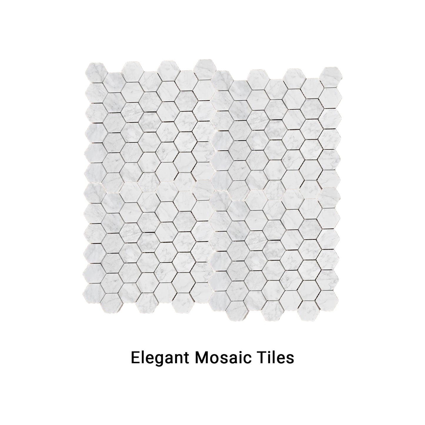 Hexagonal Mosaic Tiles: 12"x12" Each, 5 Tiles per Box