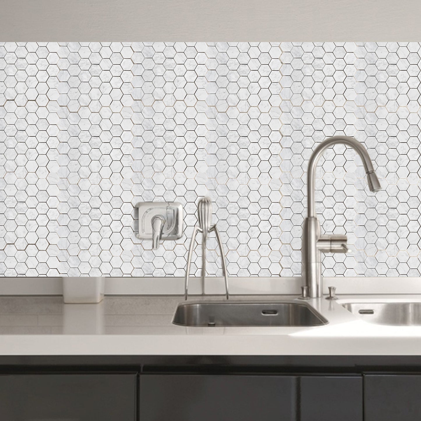 Hexagonal Mosaic Tiles: 12"x12" Each, 5 Tiles per Box