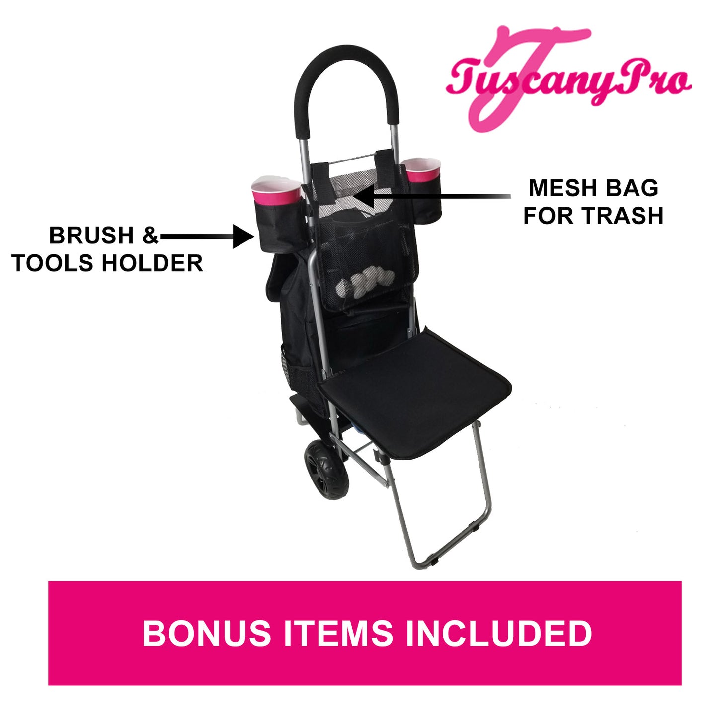 Trolley Cart with Folding Chair