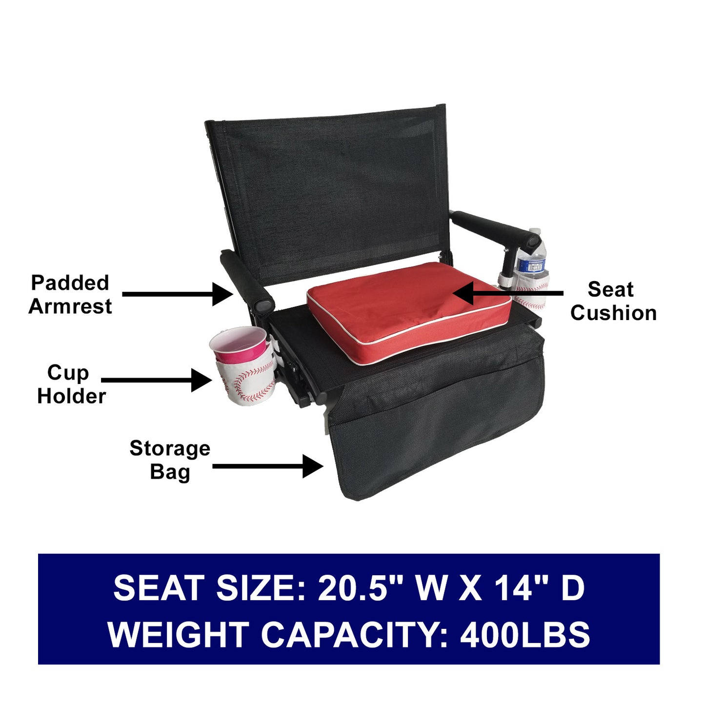 Big Daddy Super Heavy-Duty Stadium Seat